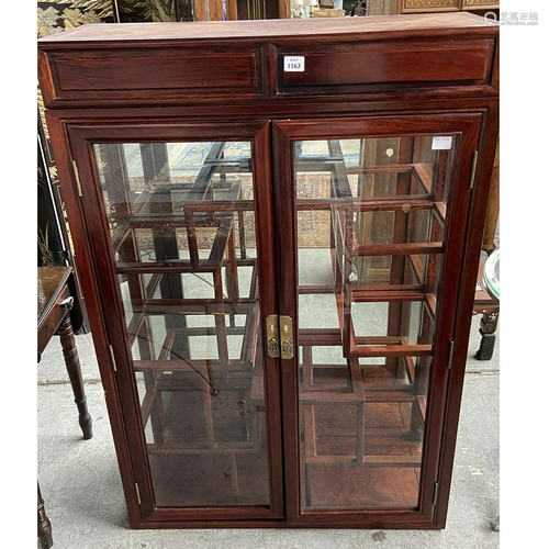 Rosewood Display Knick Knack Cabinet