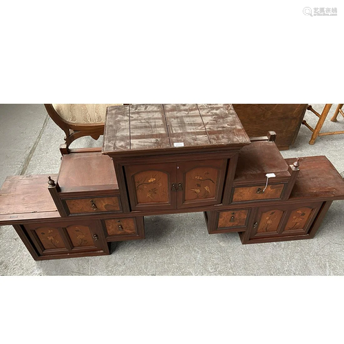 Chinese Rosewood Hanging Cabinet with Bir…