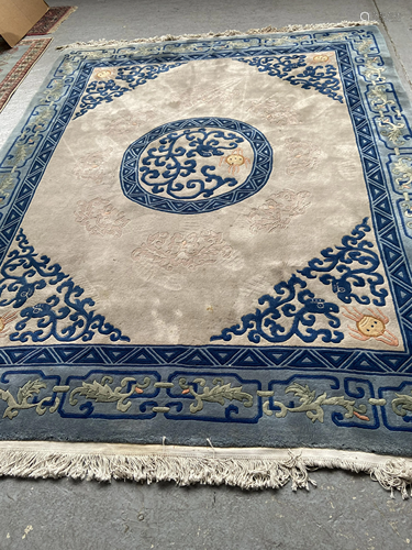 Chinese Blue and Gray Rug,