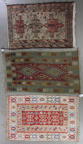 Group of Three Kilim Rugs