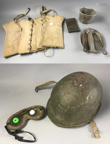 United States War Helmet and Other Military…