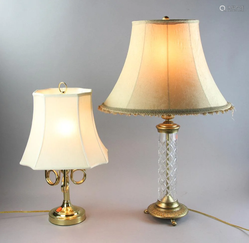 Two Lamps, Waterford and English Styl…
