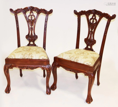 Pair of Chippendale Style Carved …