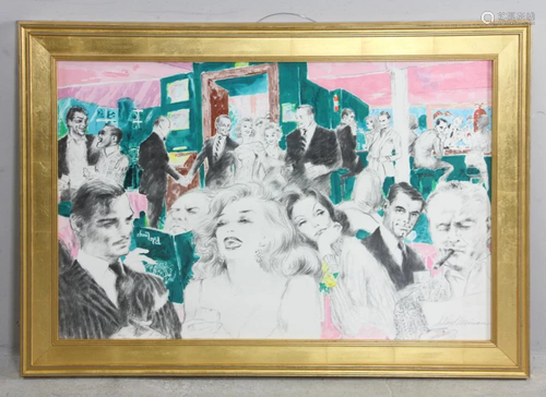 LeRoy Neiman, Polo Lounge 1988 Screen Print