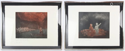 David Wurtzel, Pair of Inferno Canto Prints