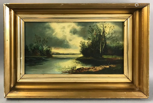 M. Bransom, Landscape, Oil on Canvas