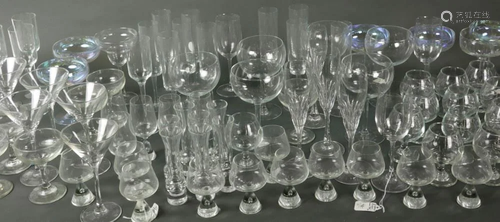 Collection of Colorless Glass Barware