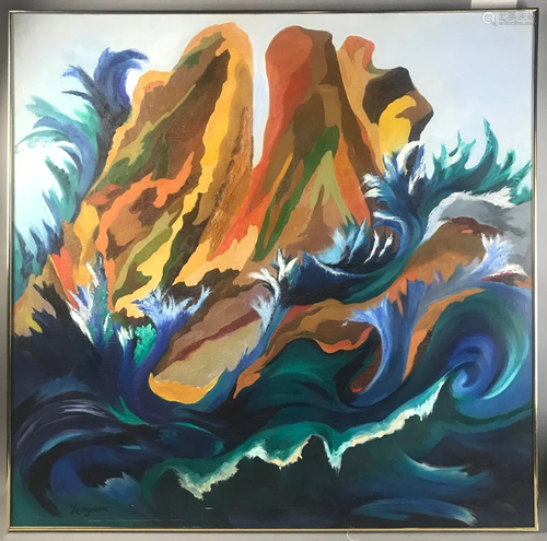 Lacagnina, Crashing Waves, Oil on Canvas