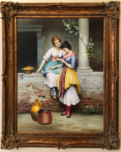 After Eugene de Blaas, Two Women, Oil o…