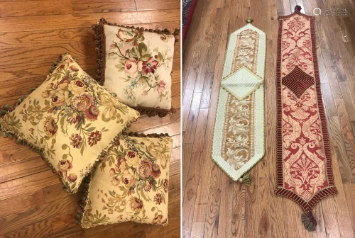 Needlepoint Pillows and Table Scarves