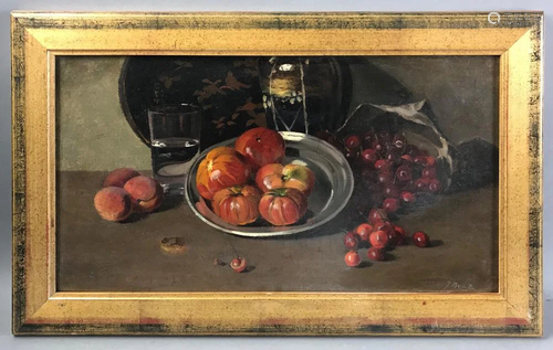 Signed J Braz, Still Life Fruit and Vegetables