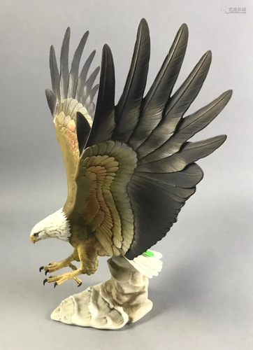 Maruri USA Porcelain Bald Eagle by W D Gaither