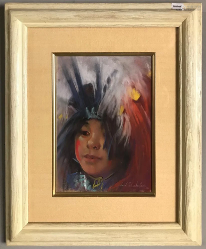 Jack To'baahe Gene, Portrait of a Boy, Pastel