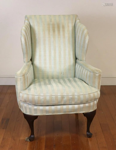 Queen Anne Style Wing Back Chair