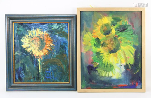 Sirarpi, Two Paintings of Sunflowers