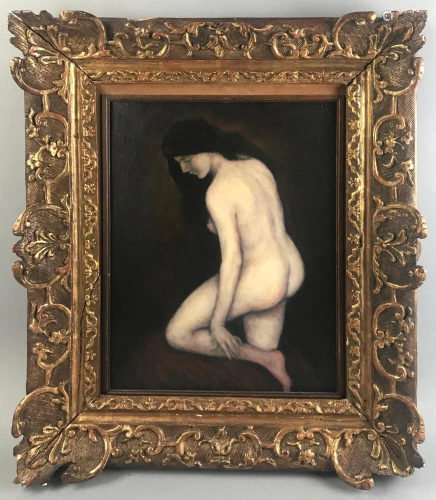 Brockman Signed, Portrait of Nude Woman