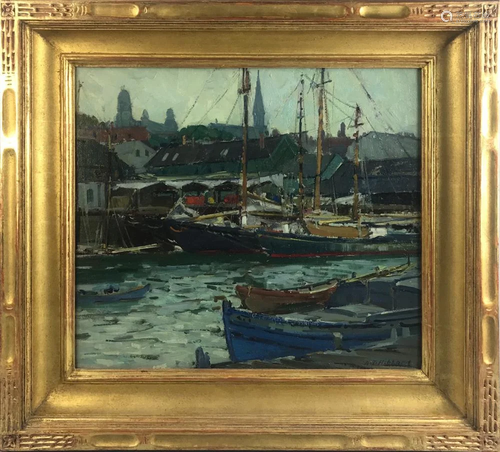 Aldro T. Hibbard, Gloucester Harbor, Oil on…