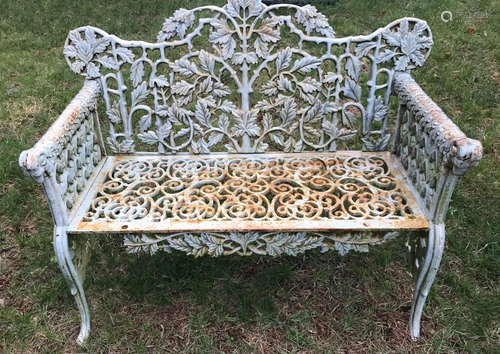 Victorian Style Cast Iron Bench