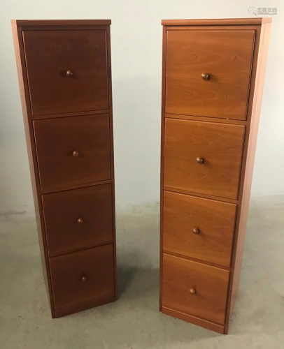 Pair of Tall Cabinets with Drawers
