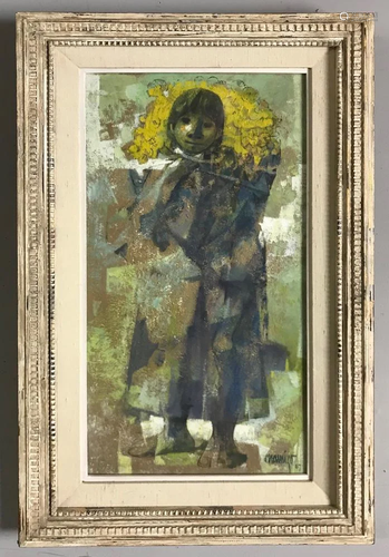 Juan Chamizo, Peasant Girl, Oil on Board