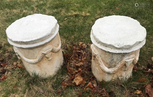 Pair of Classical Cement Columns