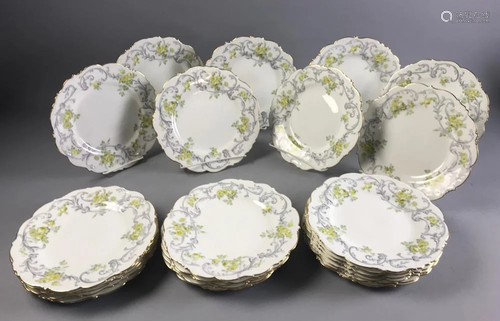 (24) Antique English Cauldon Plates