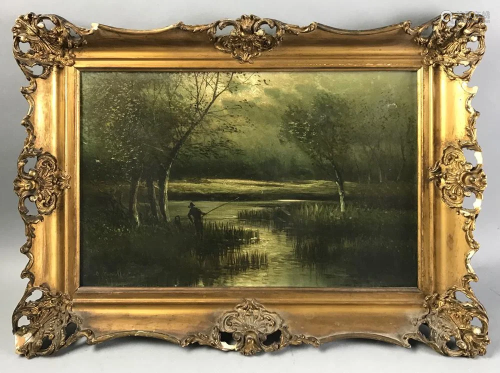 George H, Moonlit Marsh Scene, Oil on Can…