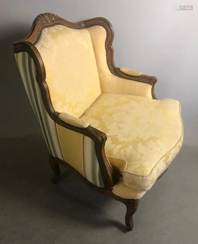 Baker French Style Upholstered Armchair