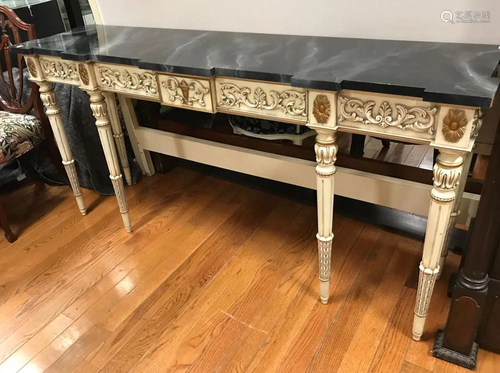 Italian Faux Marble Foyer Table