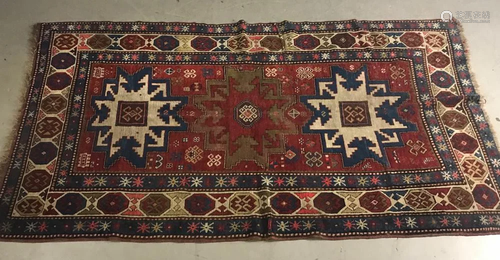 Antique Kazak Caucasian Rug