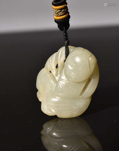 A WHITE JADE  BOY  IN  QING  DYNASTY