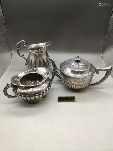 Republican Chinese Silver Teapot Set