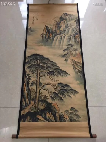 Chinese Ink Color Scroll Painting