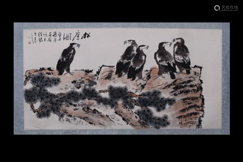 Chinese Ink Color Painting,Signed