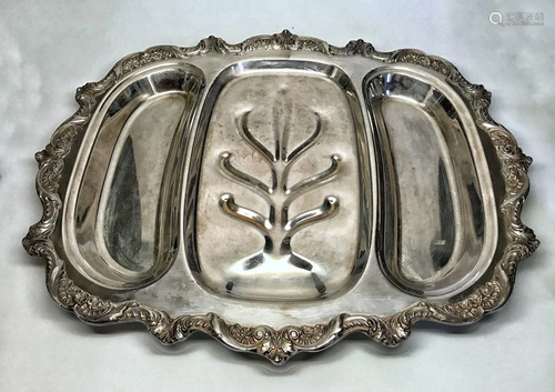 English Silver Plate Tray, Mark