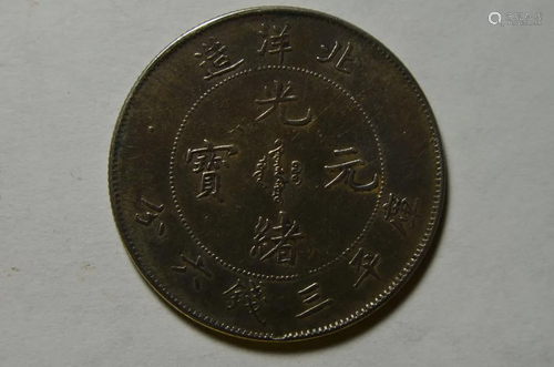 CHINESE OLD SILVER COIN._x000D_