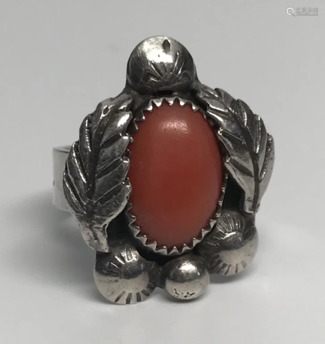 American Indian Coral Ring