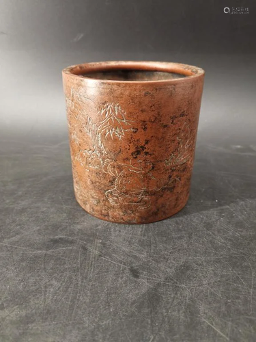 Chinese Zisha Brushpot