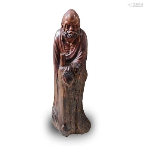 Tall Chinese Wood Carved Luohan