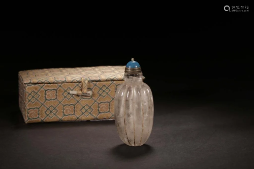 Qing Chinese Crystal Snuff Bottle