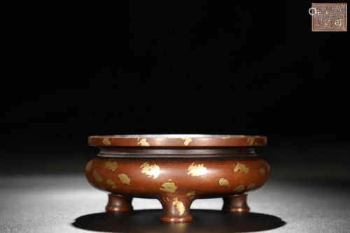 Ming Chinese Bronze Tripod Censer