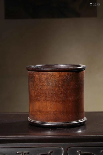 Republican Chinese Zitan Wood Brushpot