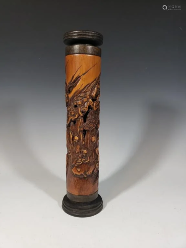 Late Qing Chinese Bamboo Perfumer Case