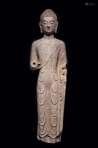 Chinese Stone Standing Buddha