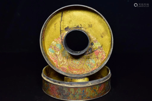 Chinese Bronze Lacquer Box