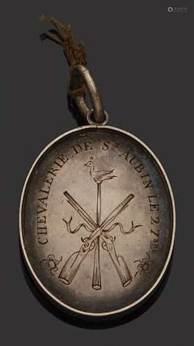 Médaille commémorative en argent, marquée 