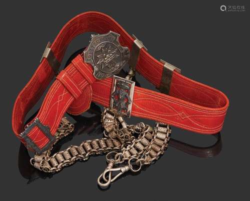 Ceinture d'officier francmaçon, USA avec son porte…