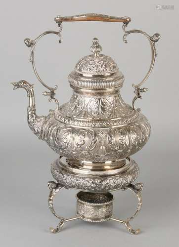 Beautiful silver can Comfoor, 833/000. Can richly