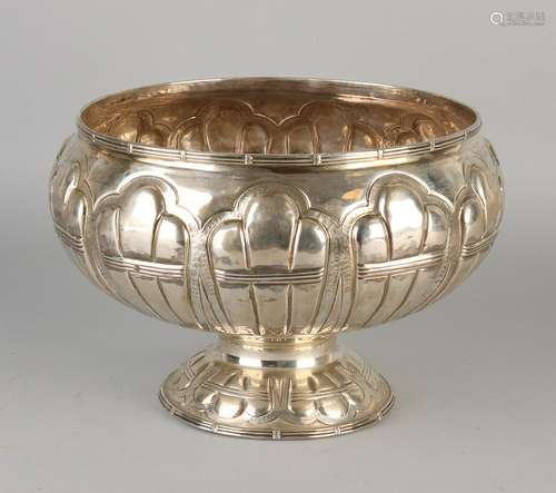 Big silver bowl, 925/000, round bowl driven operation