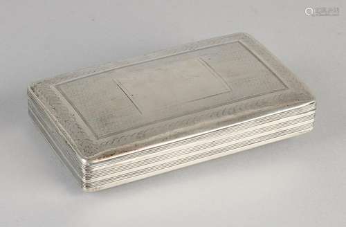 Silver tobacco box, 833/000, rectangular model